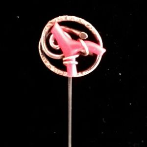 Antique Natural Red Coral Hat/Stick Pin